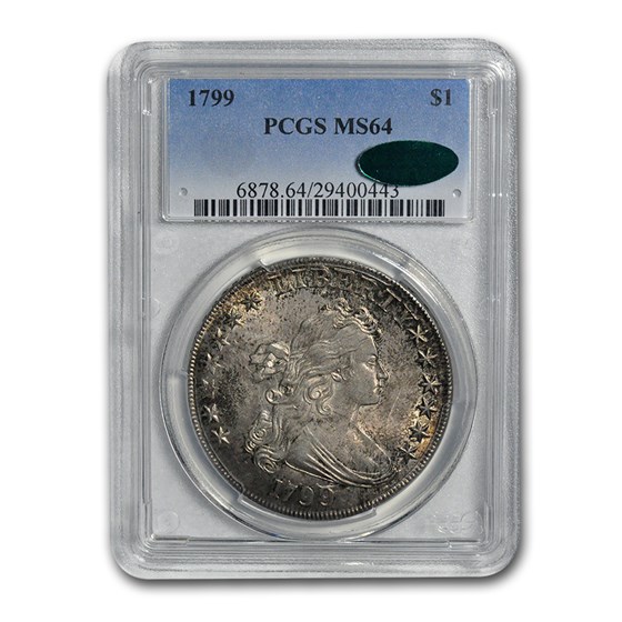 1799 Draped Bust Dollar MS-64+ PCGS CAC 1799 Draped Bust Dollar MS-64+ PCGS CAC
